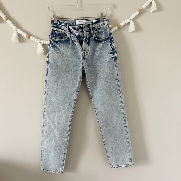 NEW Frame Le Original High Rise Straight Fit Jean Ankle Richlake Women's Size 27 - Picture 11 of 12